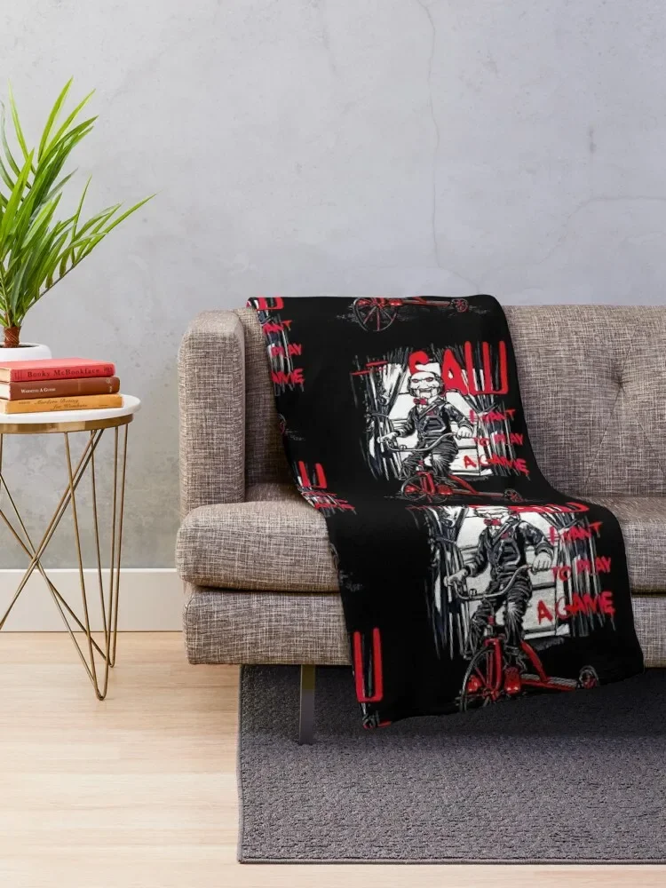 Vintage Saw Jigsaw Horror Movie Throw Blanket For Decorative Sofa Bed linens Blankets