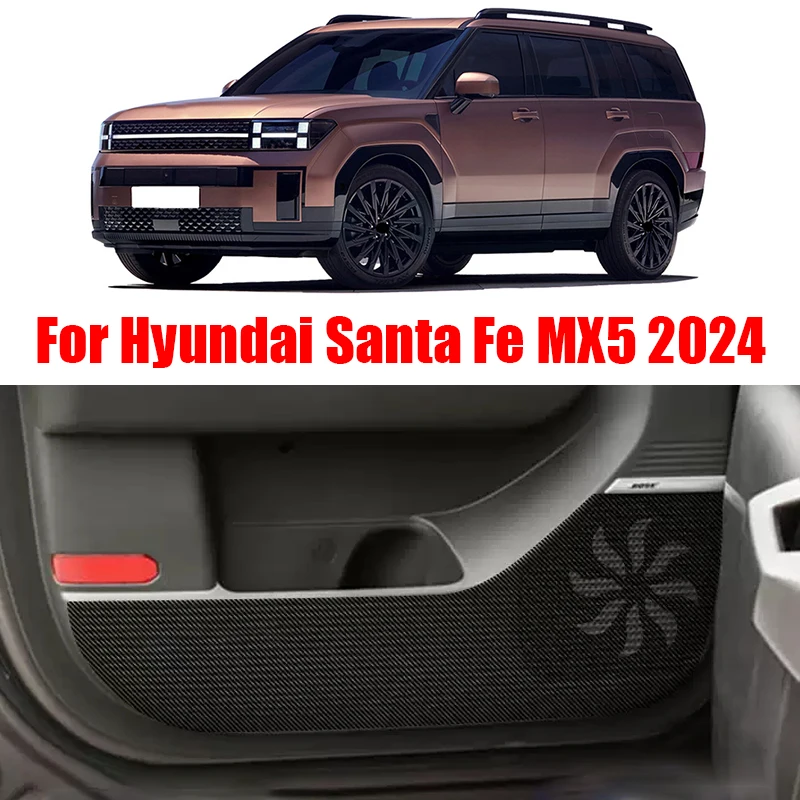 

Для Hyundai Santa Fe MX5 2024, противоударная накладка на дверь автомобиля из кожи, для защиты салона