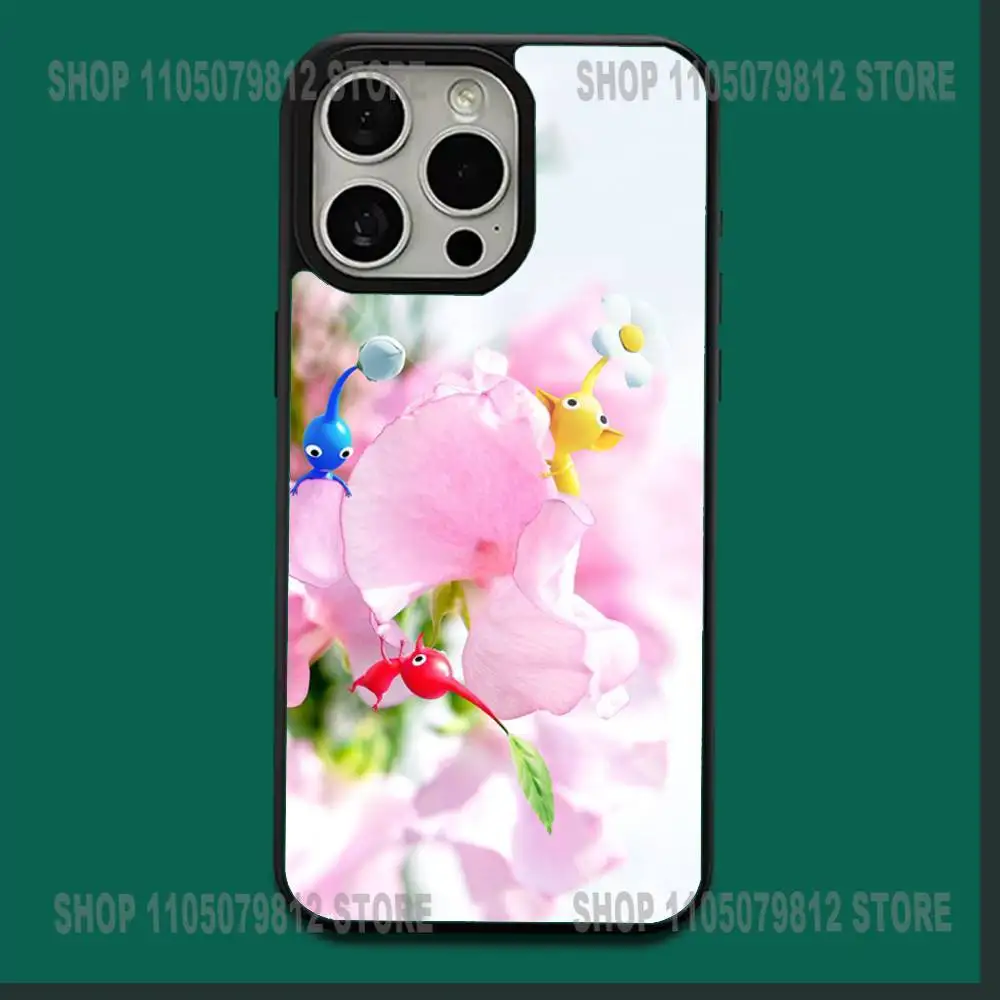 Funda de teléfono P-Pikmin 4 Game para iPhone17,16,15,14,13,12,11,Plus,Pro,Max,Mini carga inalámbrica magnética suave Magesafe