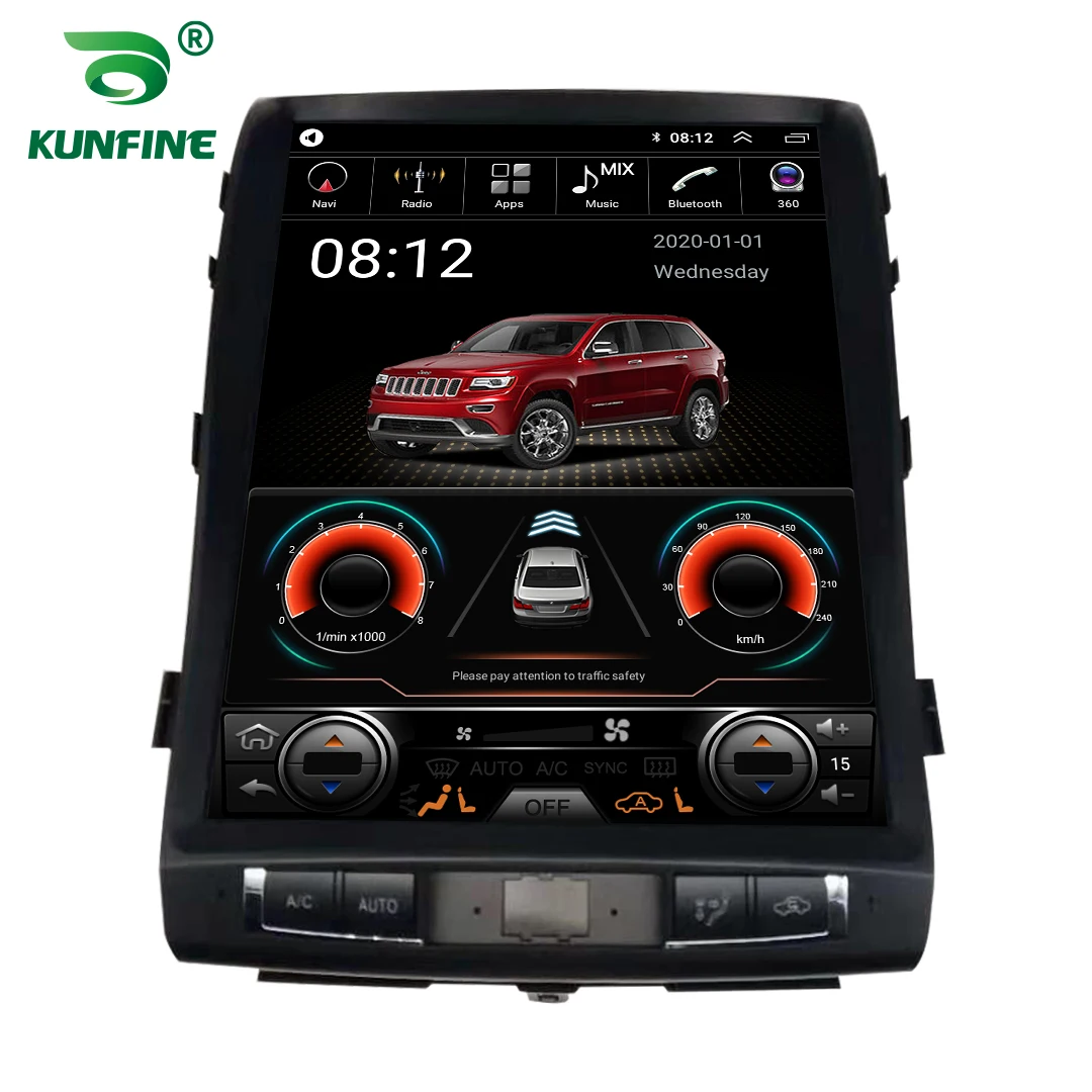Tesla Screen Octa Core 4GB RAM 64GB ROM Android 10.0 Car DVD GPS Player Deckless Car Stereo ForToyota Land Cruiser 2008-2015