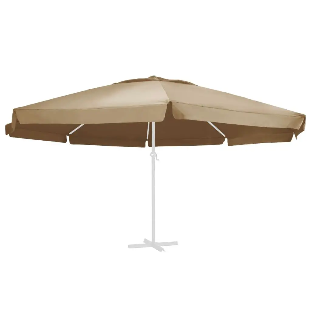 for outdoor Parasol Replacement Fabric Taupe 600cm - Durable Canopy Cover for Sunshade