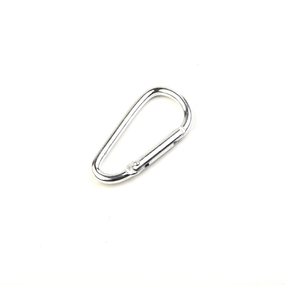 50/100 pcs Key Chain Silver/Black Buckles Small Outdoor Portable Aluminum Carabiner Spring Belt Clip High quality