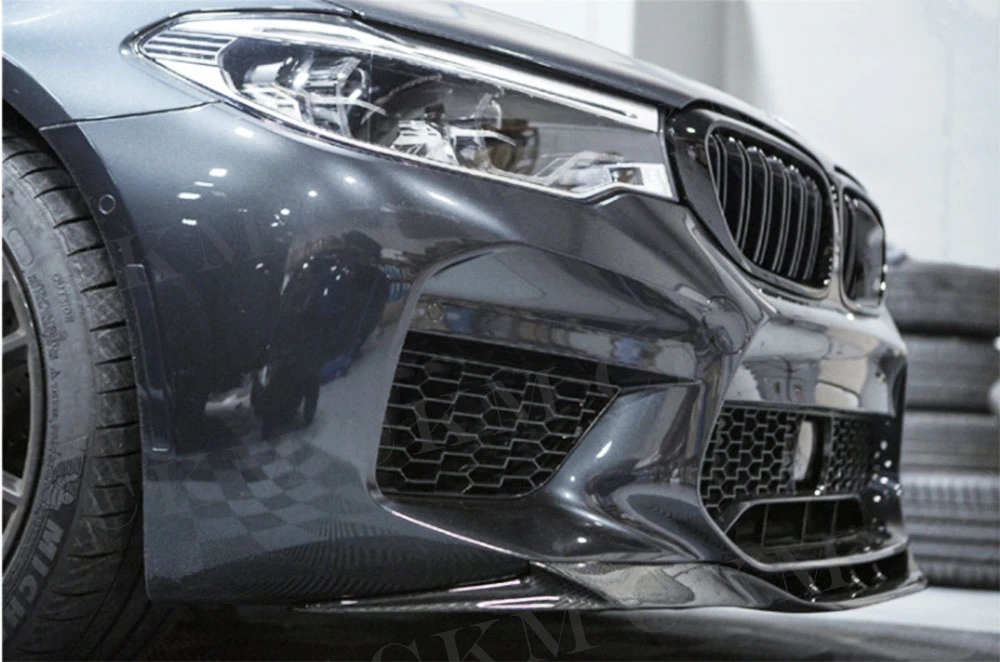 

Для BMW 5 серии F90 M5 седан 2018-2020 передний бампер спойлер сплиттеры защита бампера передний бампер губа комплект кузова из углеродного волокна