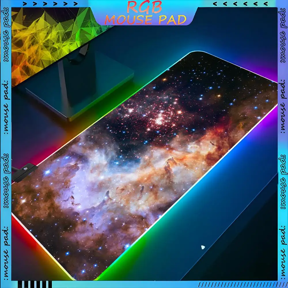 5k Fantasy Universe Earth Mouse Pad RGB Keyboard Cover Desk-mat Colorful Surface Waterproof Multi-size World Computer GamerMaus