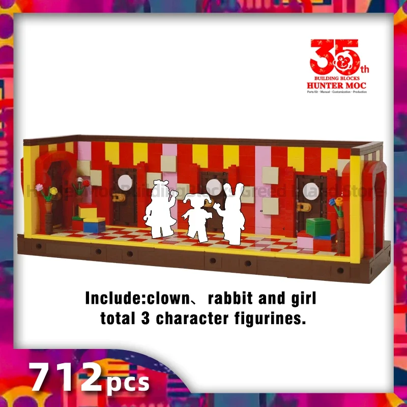 the amazing digital circus toy jax pomni characters action figures building blocks clown bricks rabbit Children birthday gift