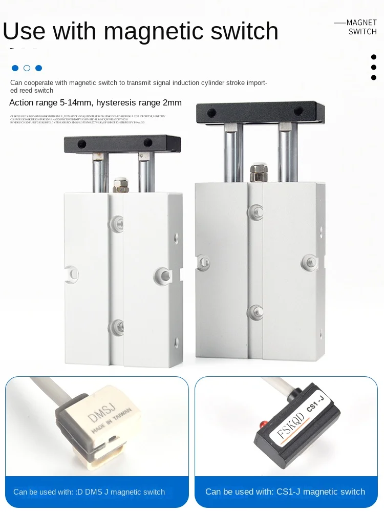 TN double shaft double rod cylinder large thrust small pneumatic 10/16/20/25/32/40/50-10/20/30/75