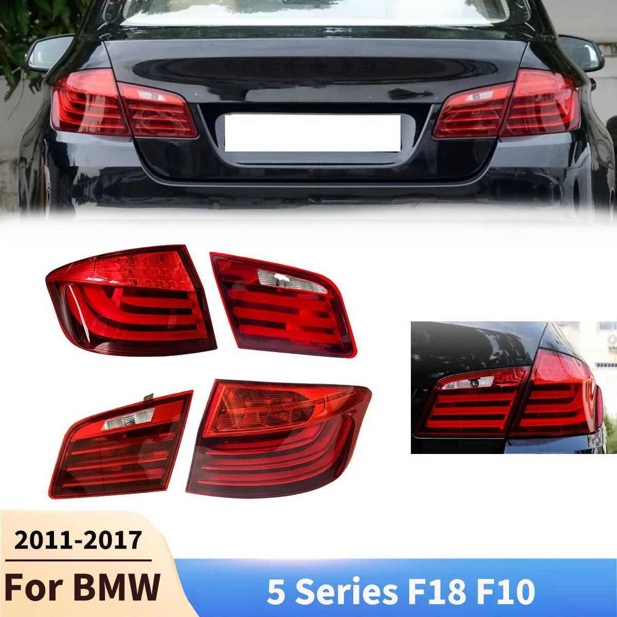 

Задний фонарь в сборе для BMW 5 серии F18 F10 2011-2017, сигнальная лампа, последовательный указатель поворота, тюнинг