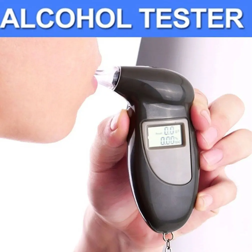 Álcool Respiração Tester Chaveiro, bafômetro, analisador, detector, testador, tela LCD, nova chegada