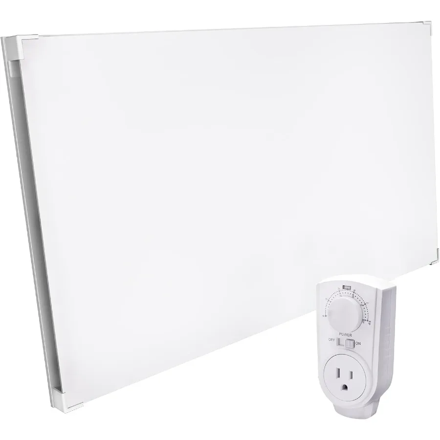 Raumheizplatte zur Wandmontage mit integriertem Thermostat für effiziente Raumheizung – Konvektionsheizung mit 600-Watt-Wärmeschutz