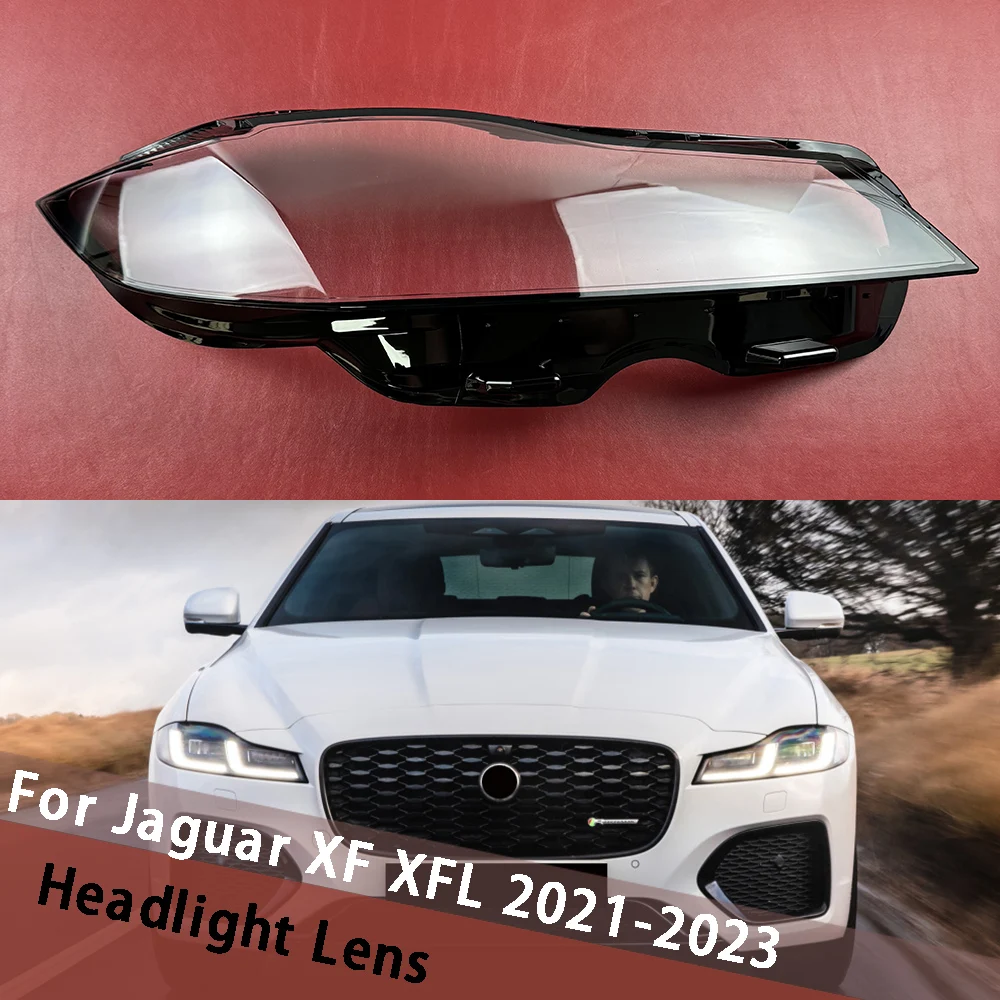 

For Jaguar XF XFL 2021 2022 2023 Headlamp Housing Shade Transparent Mask Cover Lens Lampshade Headlight Shell Plexiglass