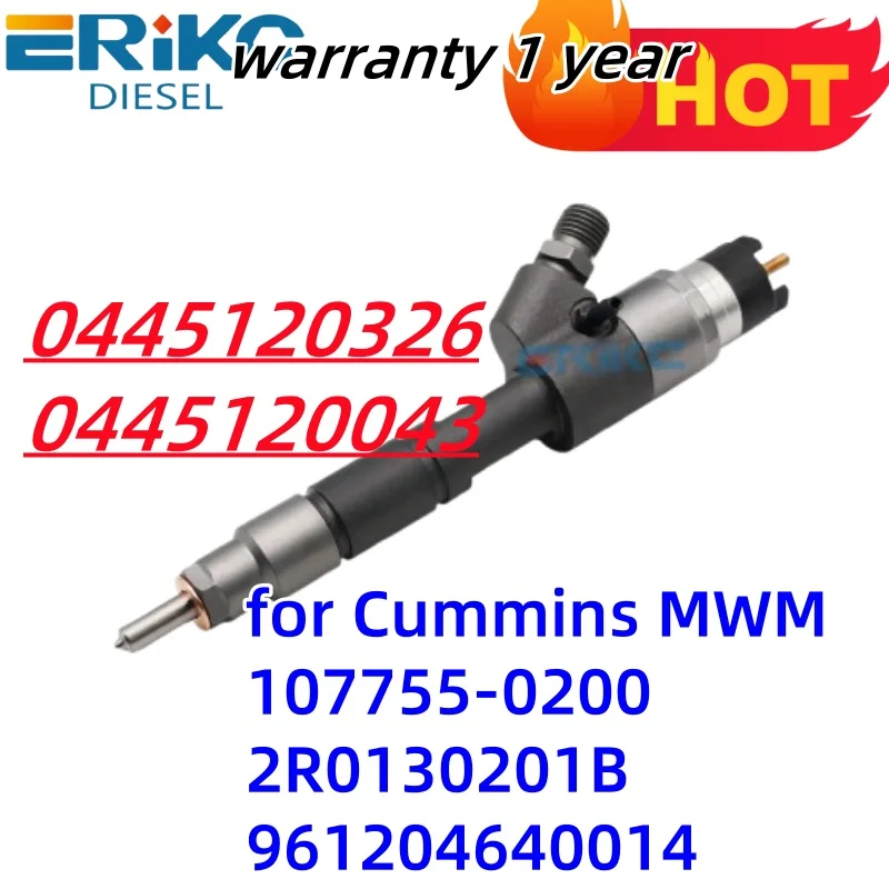 0445120326 0445120043 Fuel Injector Assy 0 445 120 326 Nozzle 0 445 120 043 for Cummins MWM 107755-0200 2R0130201B 961204640014