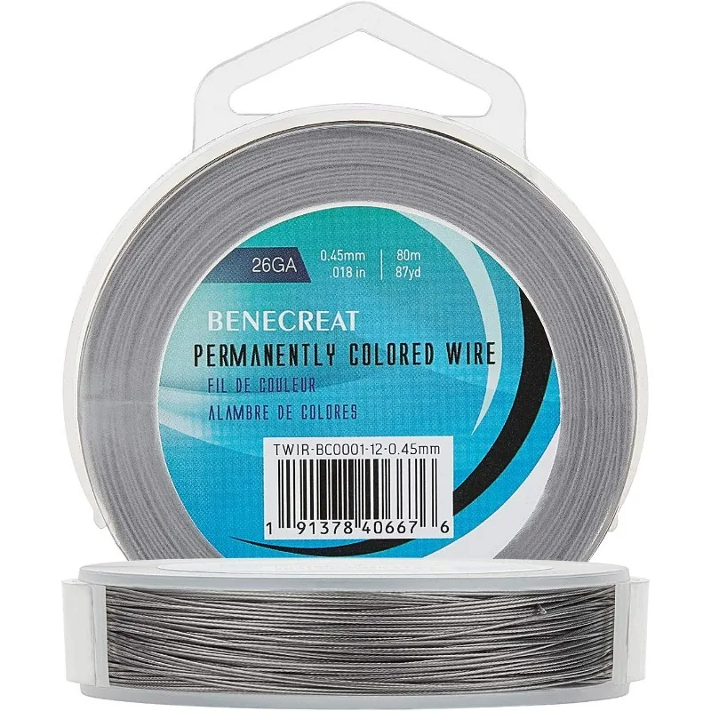 7 Strands 260FT 0.46MM Stainless Steel Bead String Wire Tarnish Resistant Steel Wire for Necklace Bracelet Making