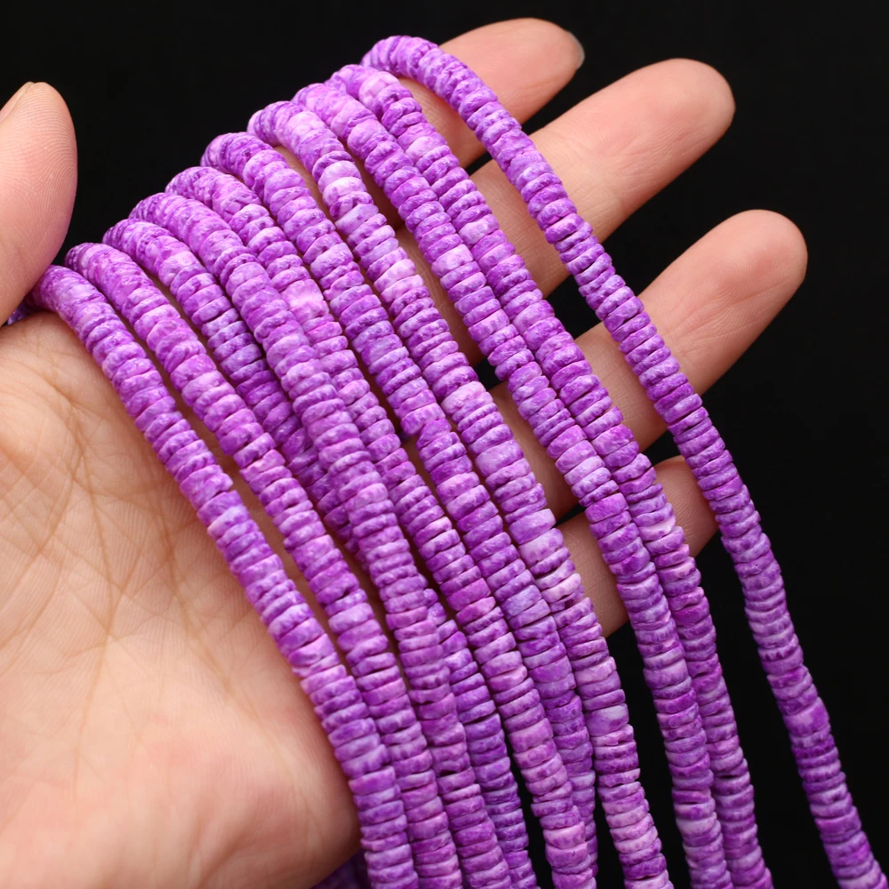 Natural Stone Shell Beads Disc shape Multi-color Spacer Bead for Jewelry Making Diy Bracelet Necklace Crafts Accessories - Image 4