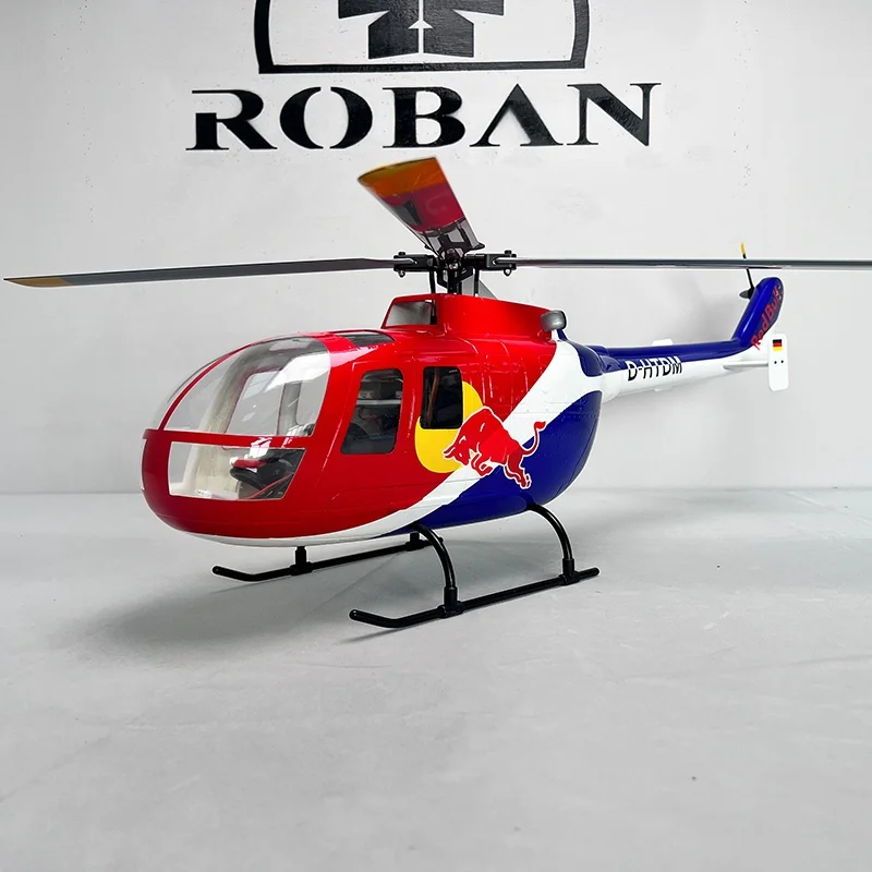 Loban Rtf 450 Size Bo-105 Red Bull Paint Rc Helicopter 4 Blades X2 Model Gps One Click Return 6-Channel Model Rtf Ready To Play