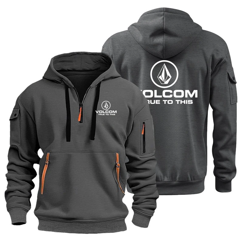 Men's Volcom New Leisure Sports Hoodie Men's Hoodie Printed Fashion Home Outdoor Activity Training Clothing