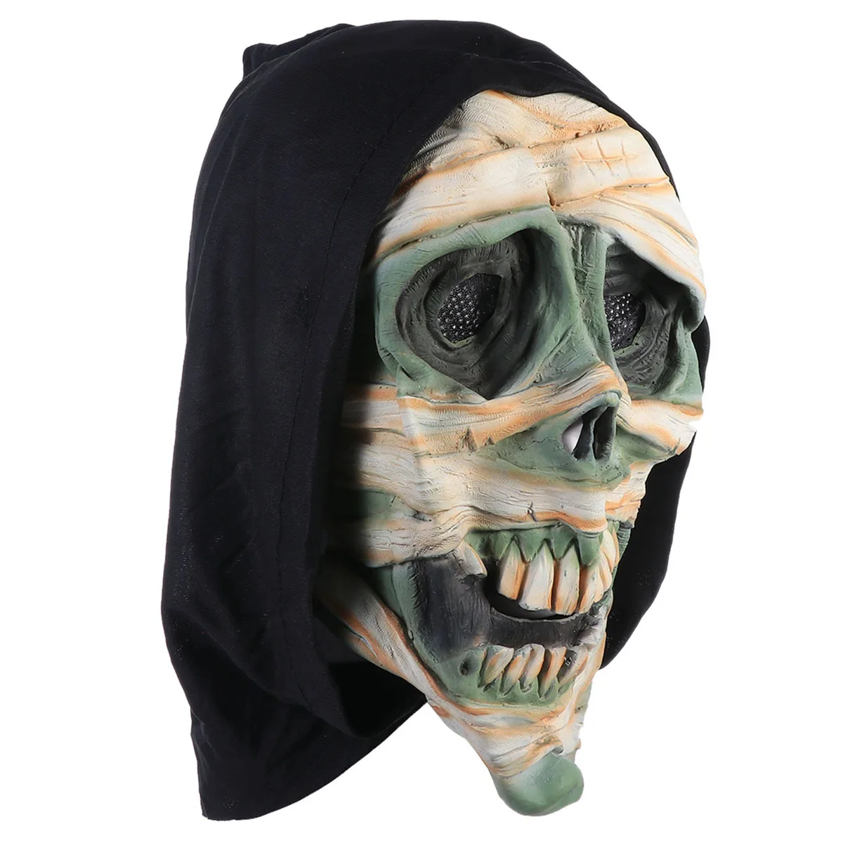 قناع نمط رأس جمجمة الهالوين قناع رعب كامل الوجه للحفلات التنكرية للهالوين أقنعة مخيفة