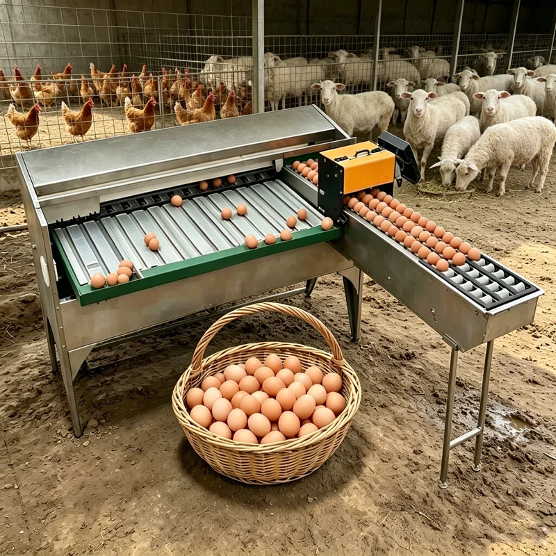 Egg Grading and Sorting Machine High‑Speed Size Sorting Device for Large Poultry Processing Plant Customized