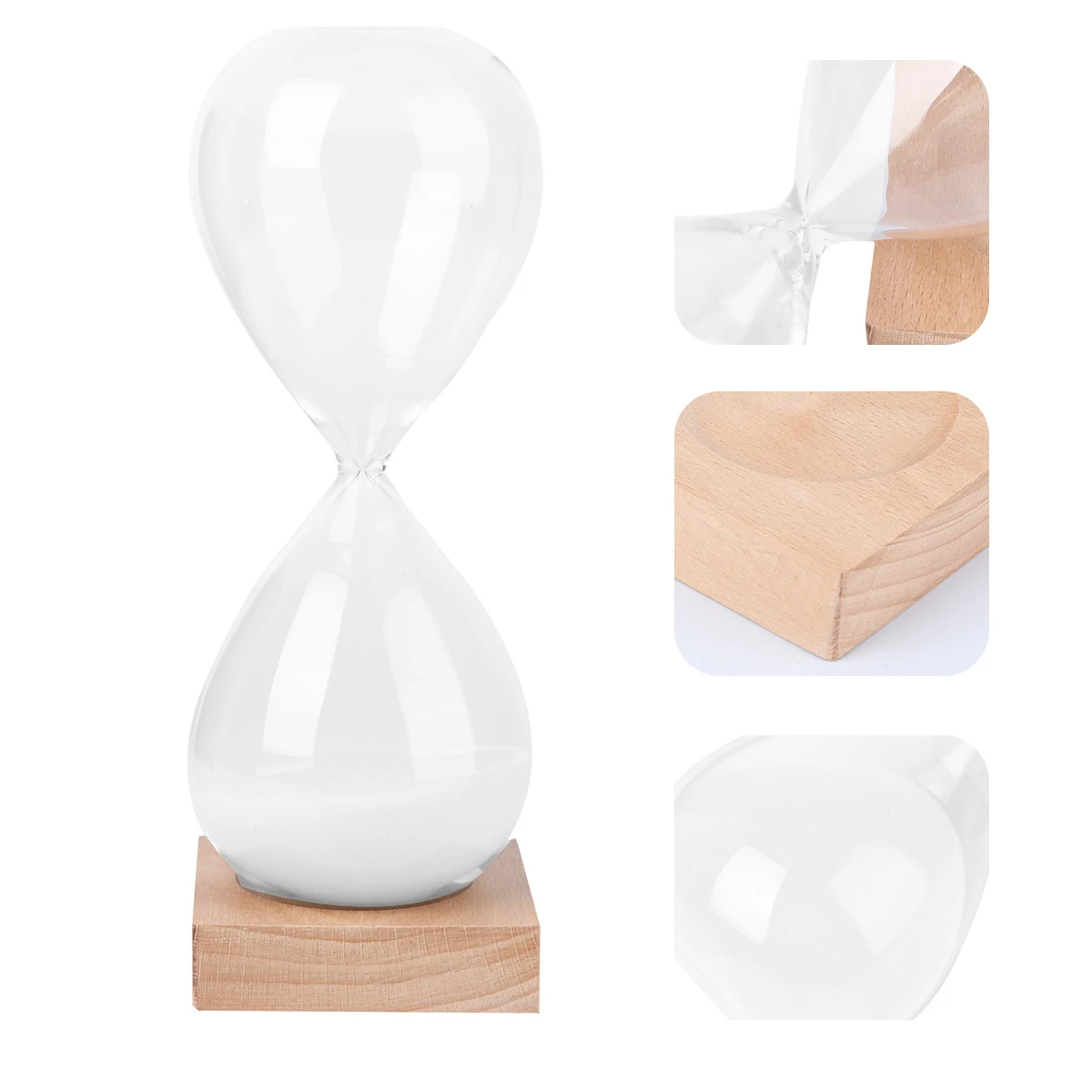

30 Minutes Transparent Glass Desktop Decor Home Office Ornament Family Decoration Educational Yoga Timer Gift Idea