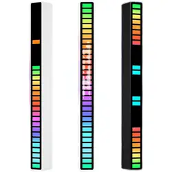 RGB Music Sound Control LED Strip Light Bluetooth App Pickup Voice Activated Rhythm Ambient Bar Lamp For Night TV Computer C4R8