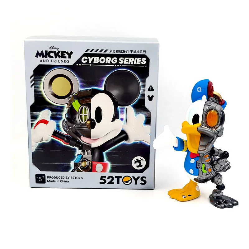 الرسمية ميكي ماوس والأصدقاء سلسلة شبه الميكانيكية صندوق أعمى شخصيات الفينيل Cyberpunk الكرتون تحصيل لعبة هدية