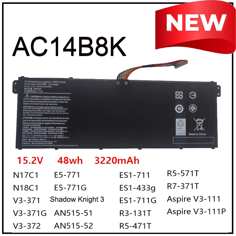 AC14B8K 15.2V 3220M…