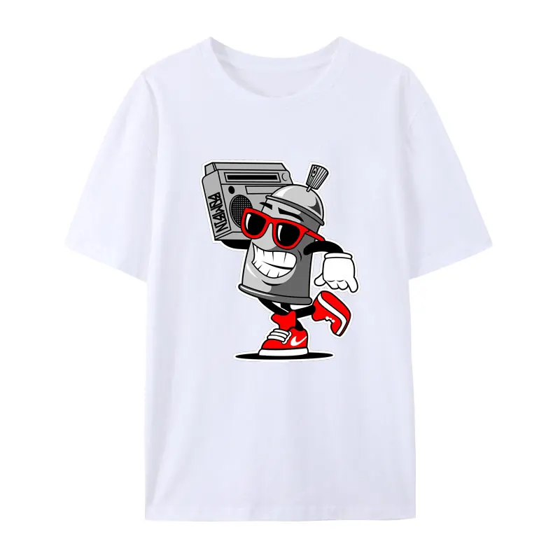 Funny Gas Cylinder Cartoon Graphic T Shirts Men Women Short Sleev Hip Hop Popular Aesthetics Cotton Tees Humor Style Cool Tops