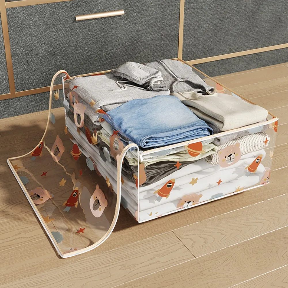 New Three-Dimensional Storage Bag Dustproof Large Capacity Clothes Organizer Printed Waterproof Quilt Bag Household
