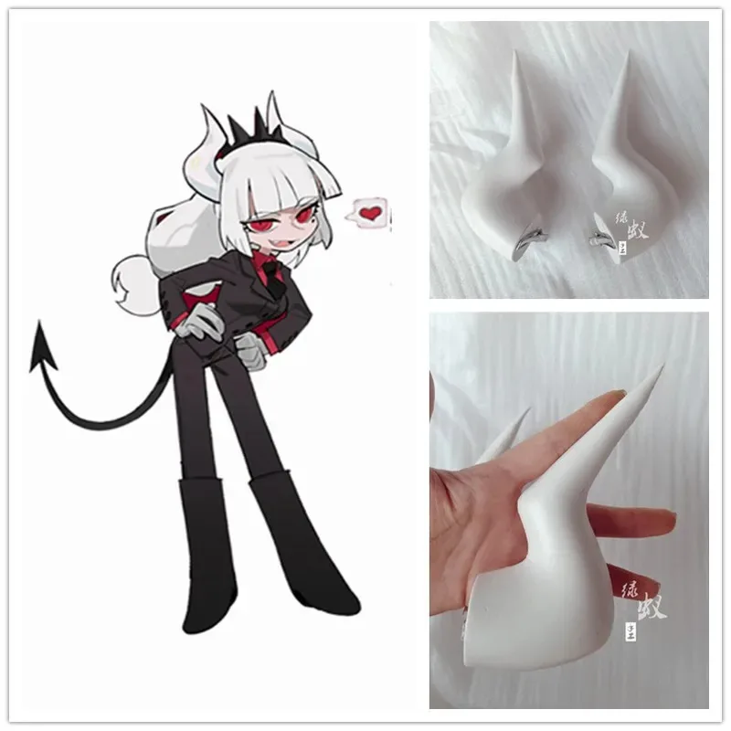 2025 aaa 게임 헬테이커 루시퍼 뿔 왕관 머리띠 헤드웨어 코스프레 소품 액세서리 헤어 클립