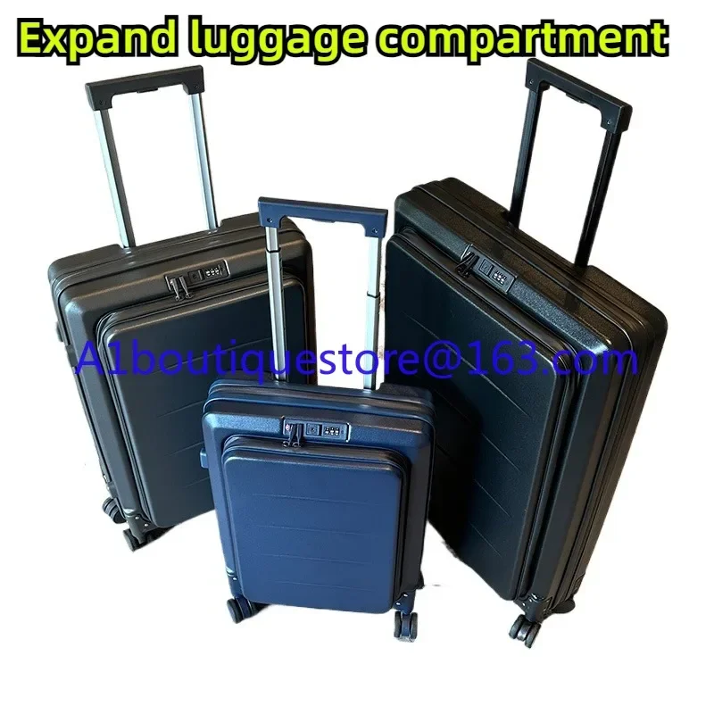 Folding trolley case expansion suitcase 20-24 inches, front opening box trend