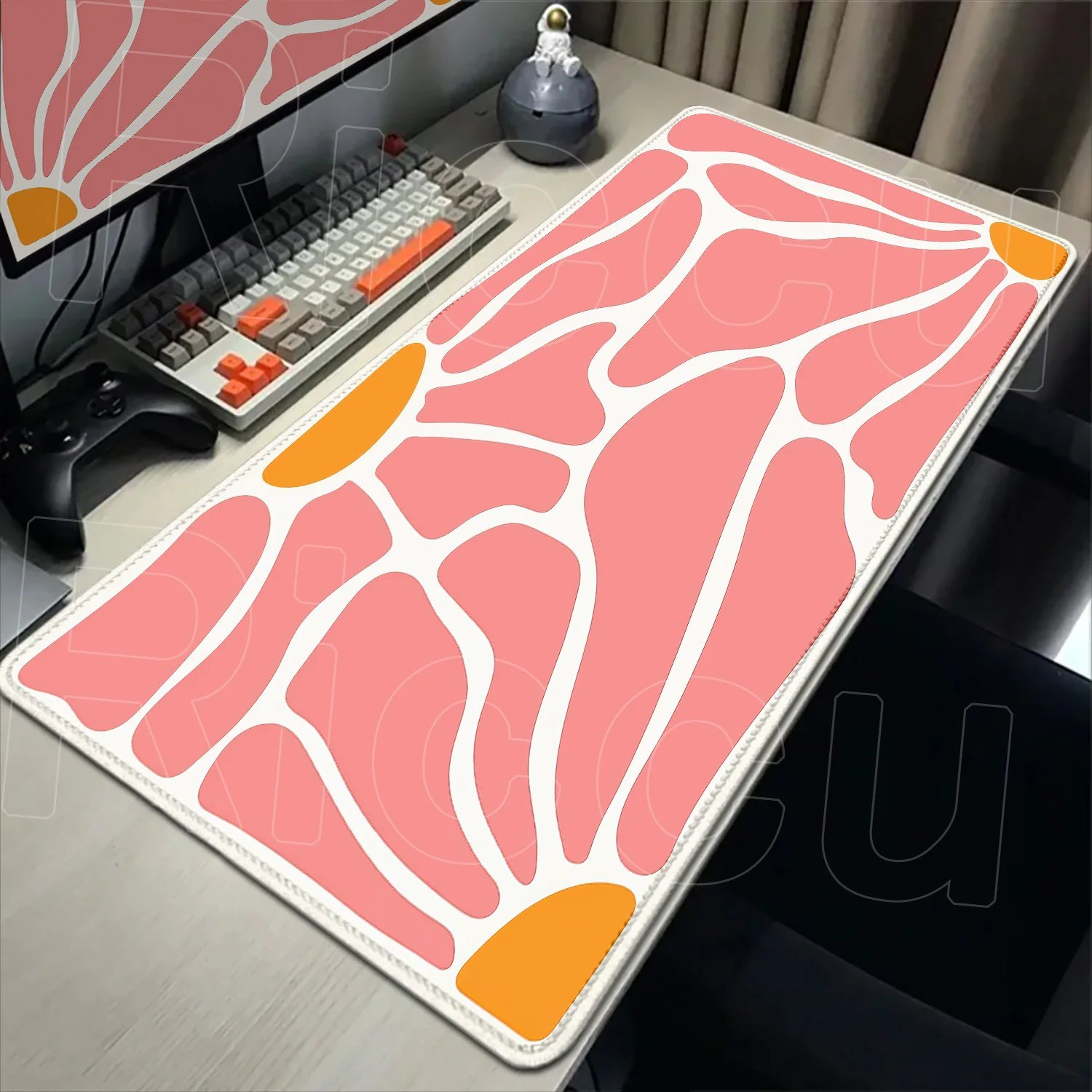 

Kawaii XXL Large computer mouse pad cute Abstract flower office 90X40CM Desk mat Game Player desktop PC accessories Keyboard pad