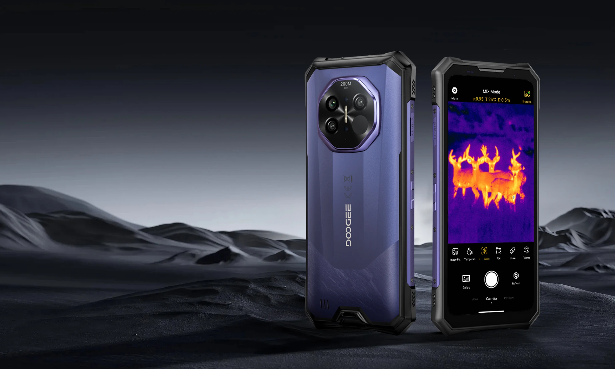 DOOGEE S300 Plus Thermal Imaging 5G Rugged Phone 6.78” FHD+120Hz 48GB+1TB Dimensity 8300 Octa-core 11000mAh Smartphon Android 16