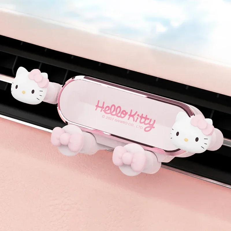 Sanrio Hello Kitty Car Air Outlet Mobile Phone Stand Navigation Stand Cartoon Anti-slip Movement Anti-shock Universal Kawaii New