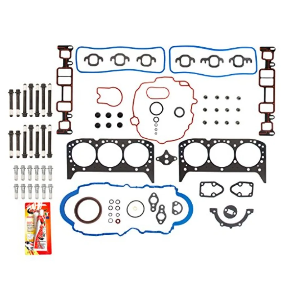 

Compatible With 96-06 GMC 4.3 V6 OHV VIN X W Full Gasket Set Head Bolts