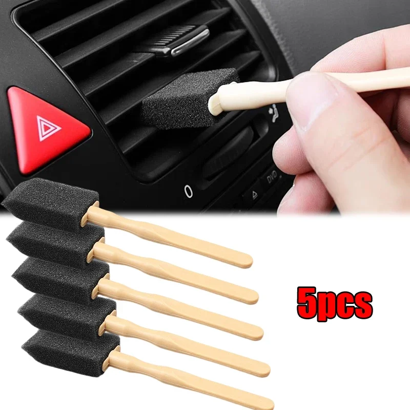 Car Air Outlet Cleaning Brush Air Conditioner Vent Cleaner Blinds Dust Removal Brush Car Interior Detailing Clean Sponges Duster