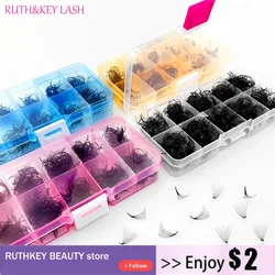 1250 Fans Pointy Base 3D 4D 5D 8D 10D 12D Volume Premade Fans volume fans mix handmade Dark Black matte soft promade fans lashes