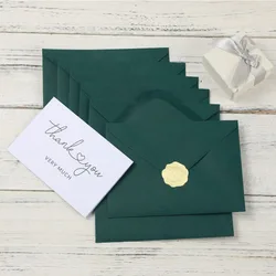 50pcs/lot Green 18x13cm Envelopes for Wedding Invitations Business Autohesion 120g Paper Stationery Supplies Storage Bag