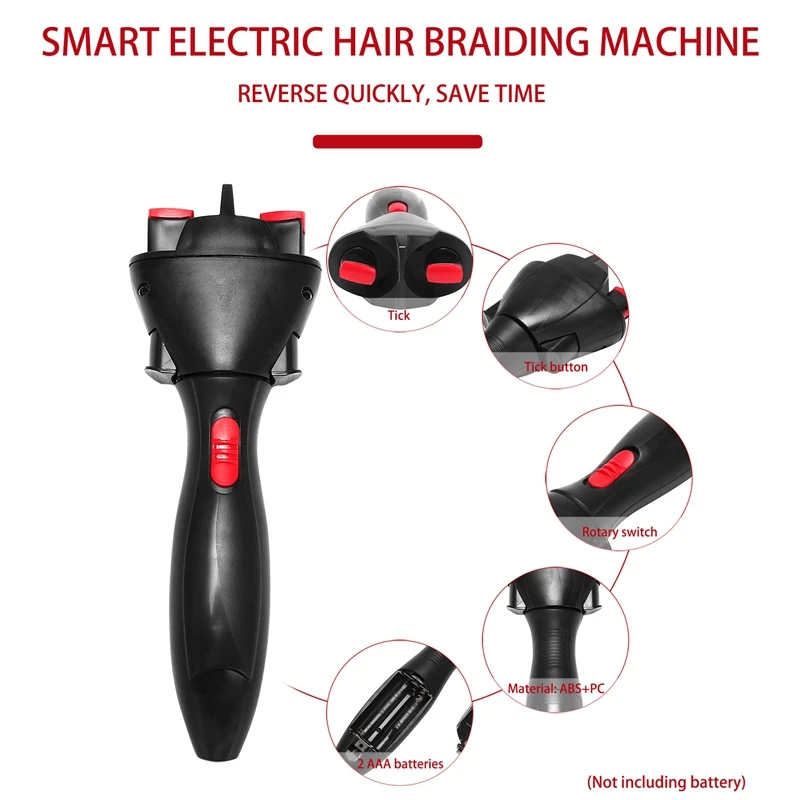 Electric Hair Braider Automatic Twist Braider Knitting Device Hair Braider Machine Braiding Hairstyle Hair Styling Tool