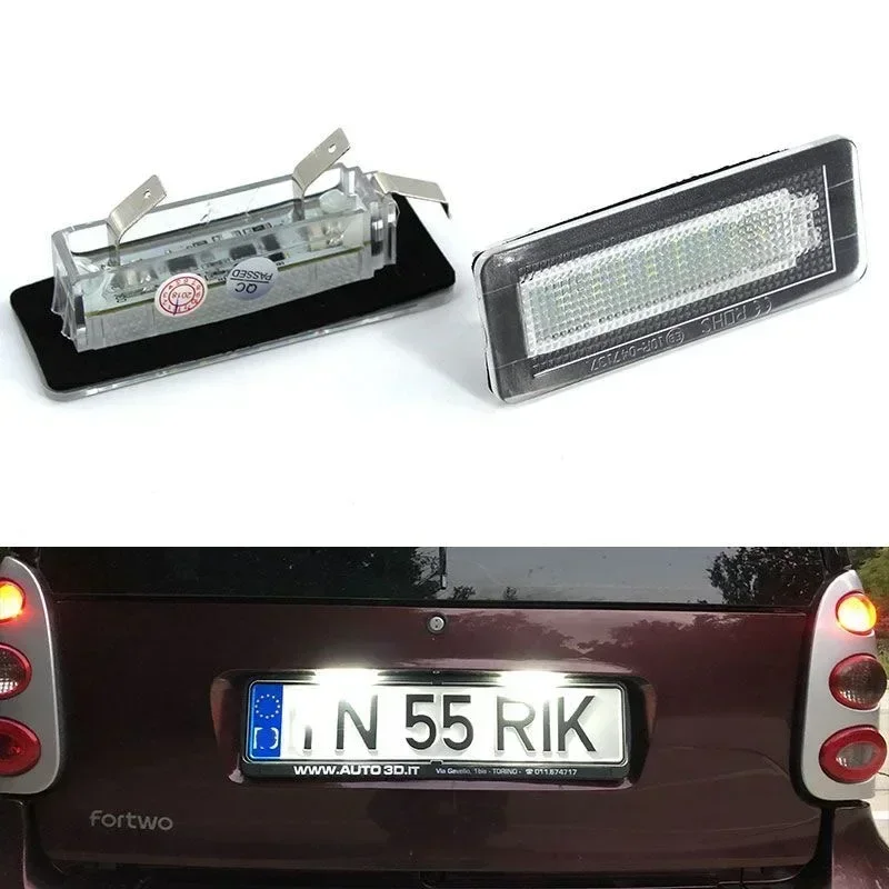 

Car License Plate Tag Lamp for BENZ Smart Fortwo Cabriolet Coupe W450 W451 W453 White Light LED License Plate Light Accessories