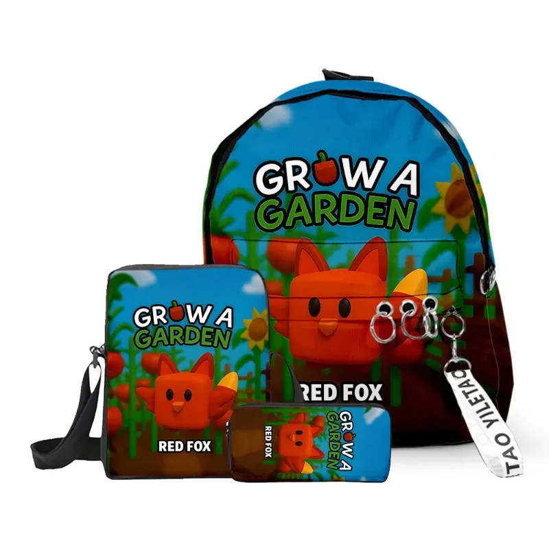 

Cute Roblox Grow A Garden Creative Primary Secondary School Students Schoolbag Backpack Pencil Case Shoulder Bag 3pcs/set