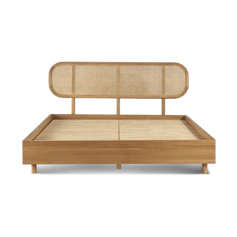 

American solid wood bed 1.2 meters single bed modern simple leather soft backrest children's bed small apartment