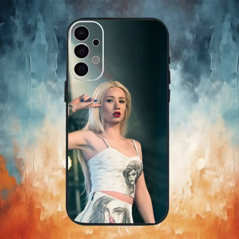 Необычный чехол для телефона I-Iggy Azalea для Samsung S25,24,23,22,30,21,10,9,Ultra,Plus,Lite Soft Black Case