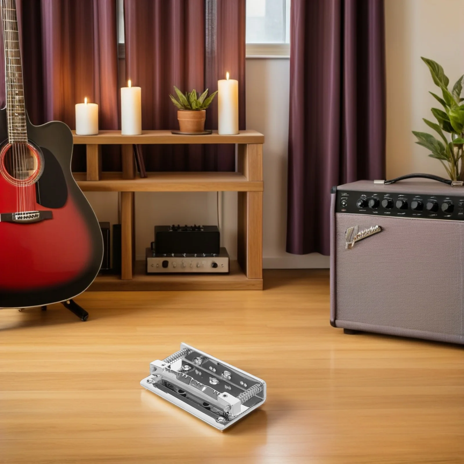 

1Set Mandolin Bridge Tailpiece Silver Metal Replacement Accessory Durable Precise Tuning Instrument Parts Repair