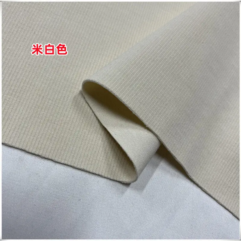 Autumn and Winter Solid Color Blended Wool Cloth Knitted Modal Stretch Draping Striped Dress Suit Pants Fabric