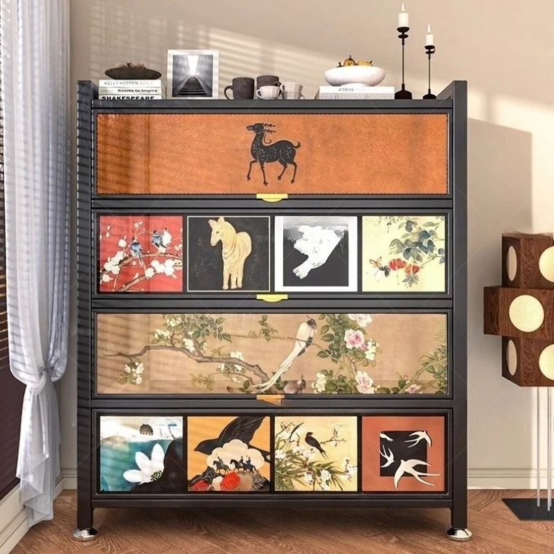 

Steel shoe cabinet, antique storage cabinet, shoe rack, large-capacity locker, multi-layer household simple shoe rack