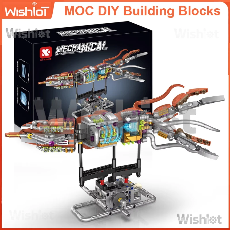 

K96193 Mechanical Squid Building Set 633pcs Robotic Cephalopod Model with Flexible Tentacles Toy for Adults Kids DIY Puzzle Gift