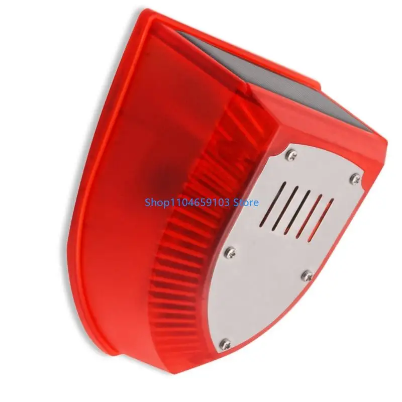 

Outdoor Security Alarm Motion Sensors 129dB Sound & Light Alarm Includes Dog Barks Gunshot Simulation Long Lasting Battery