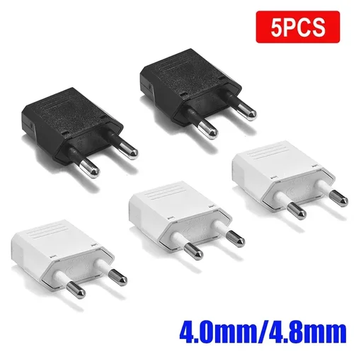 Adaptador de enchufe europeo CN AU JP, adaptador de enchufe de EE. UU. a UE, adaptador de viaje, convertidor de enchufe eléctrico KR Euro, toma de corriente CA, 1-100 Uds.