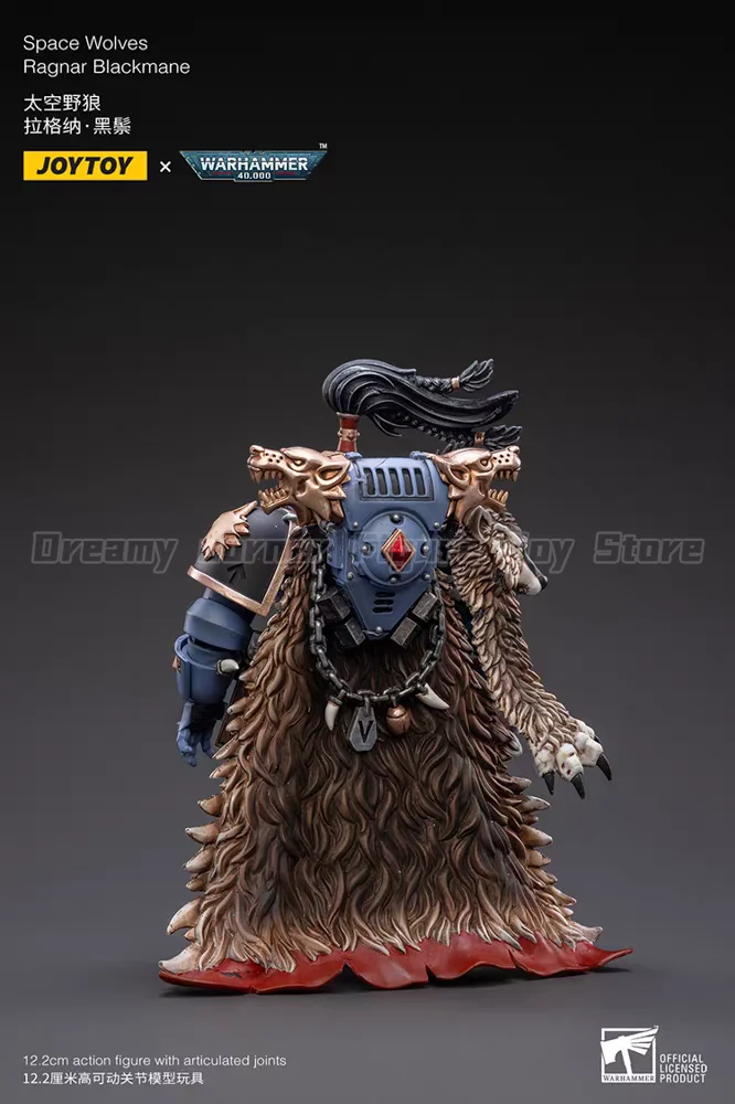 【متوفر】جسم الحركة الأصلي JOYTOY Warhammer 40K Space Wolves Ragnar Blackmane 1/18