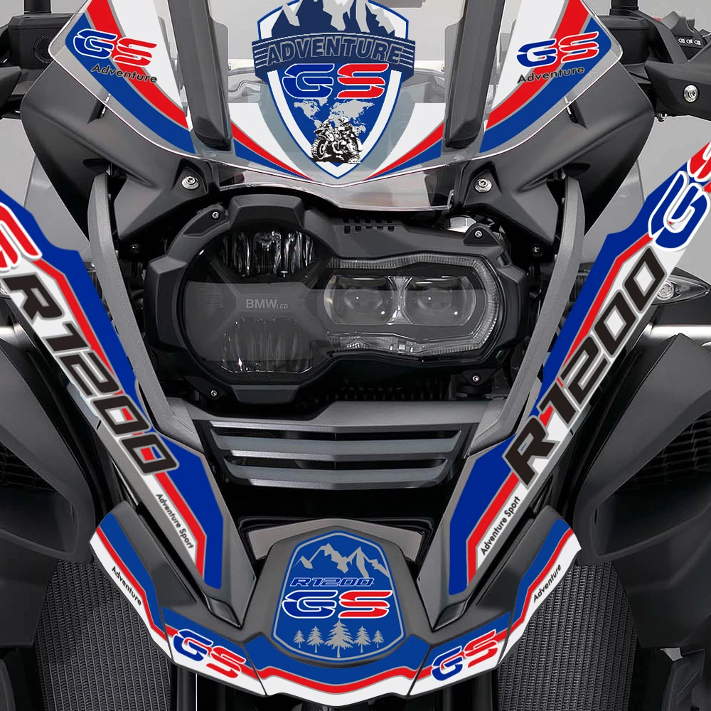 Motorcycle Stickers For BMW R1200GS R1200 R 1200 GS Tank Pad Side Panel Protector Fender Front Fairing Beak ADV GSA Adventure