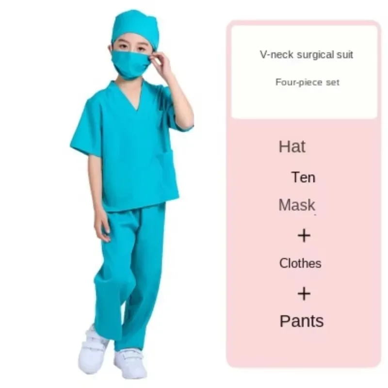 Student Performance Clothing Kids Doctor Halloween Costume - Medical Outfit for Epidemic Prevention Anesthesia Technician